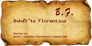 Boháts Florentina névjegykártya